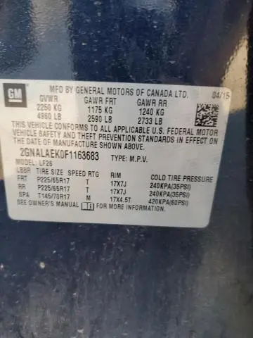 2015 CHEVROLET EQUINOX LS  