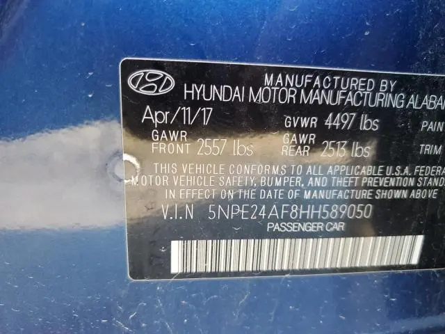 2017 HYUNDAI SONATA SE  