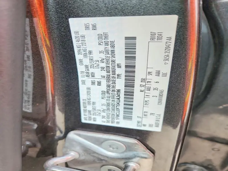 2019 FORD ESCAPE S  