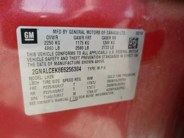 2014 CHEVROLET EQUINOX LT