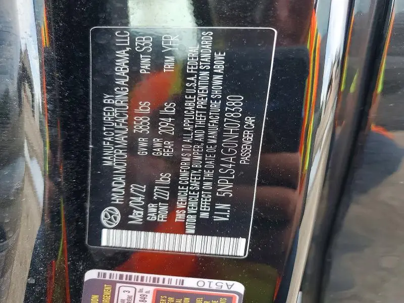 2022 HYUNDAI ELANTRA SEL  