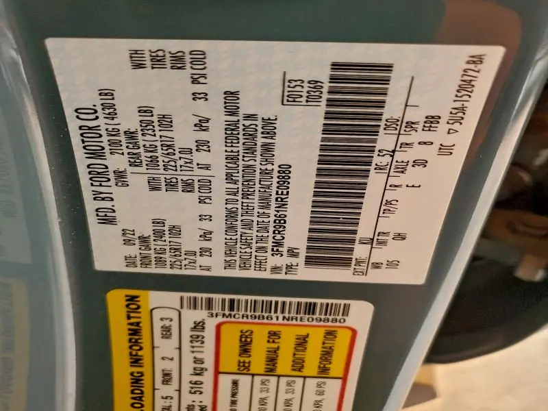 2022 FORD BRONCO SPORT BIG BEND  