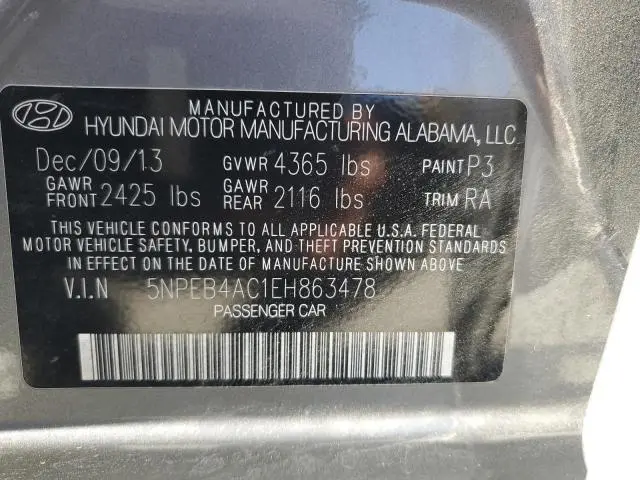2014 HYUNDAI SONATA GLS  