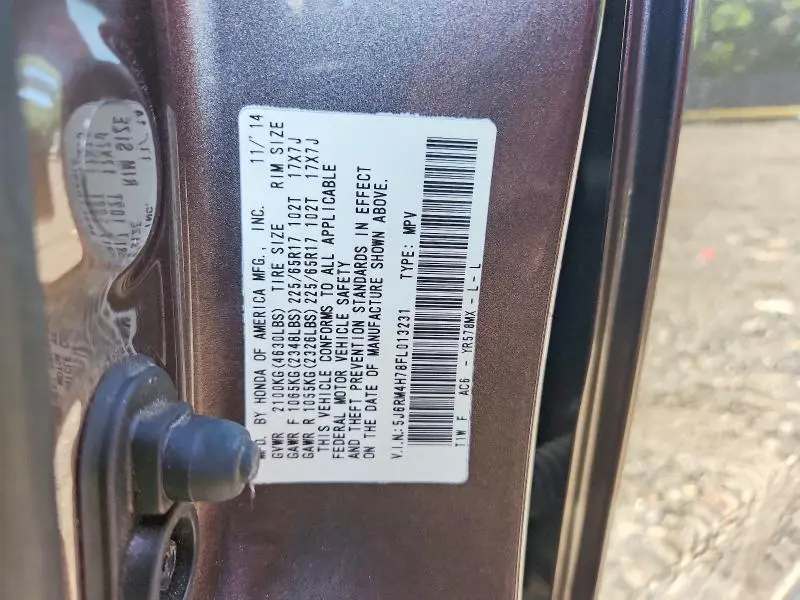 2015 HONDA CR-V EXL  