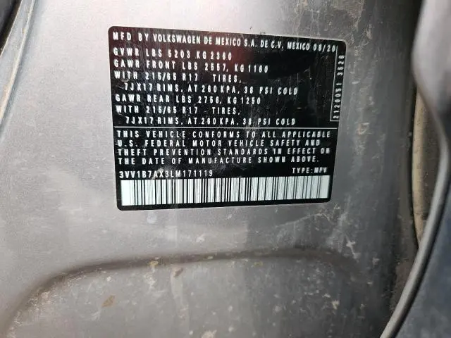 2020 VOLKSWAGEN TIGUAN S  