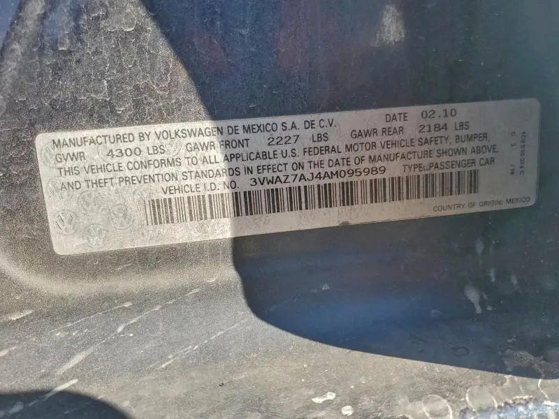 2010 VOLKSWAGEN JETTA LIMITED  