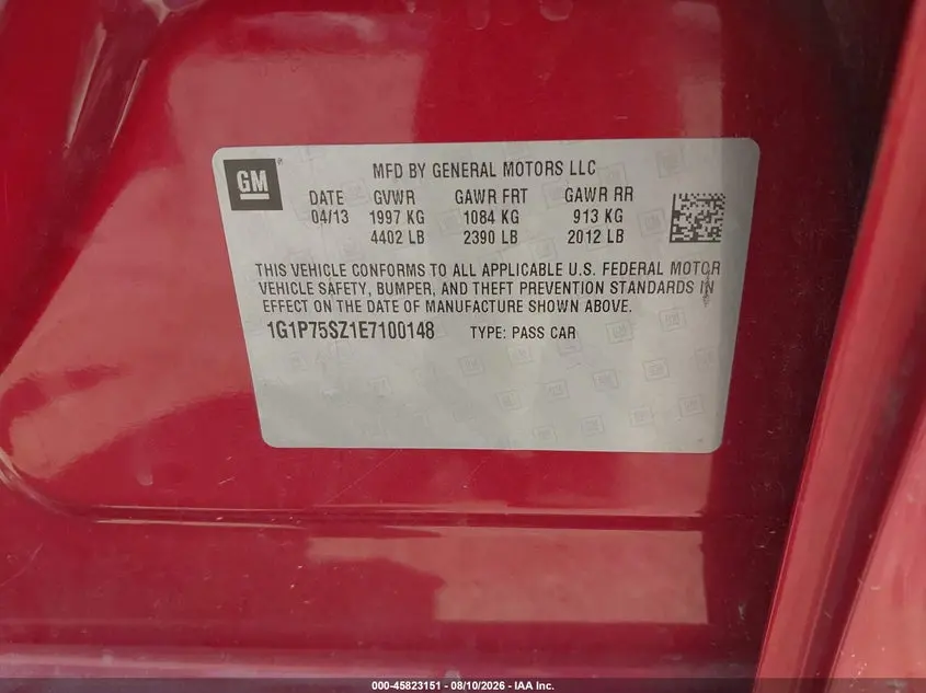 2014 CHEVROLET CRUZE DIESEL