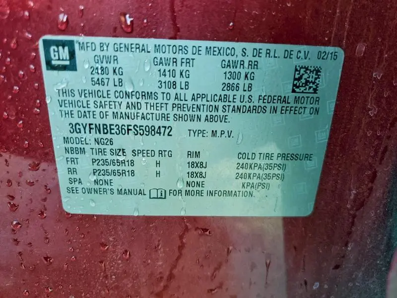 2015 CADILLAC SRX LUXURY COLLECTION  