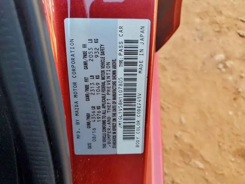 2017 MAZDA 6 TOURING  