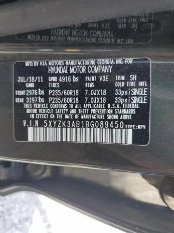 2011 HYUNDAI SANTA FE LIMITED  