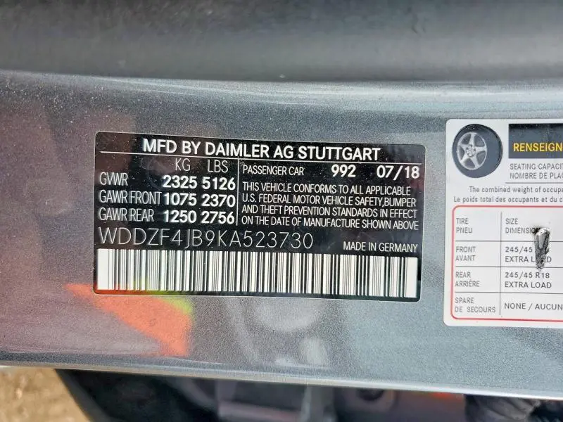 2019 MERCEDES-BENZ E 300  