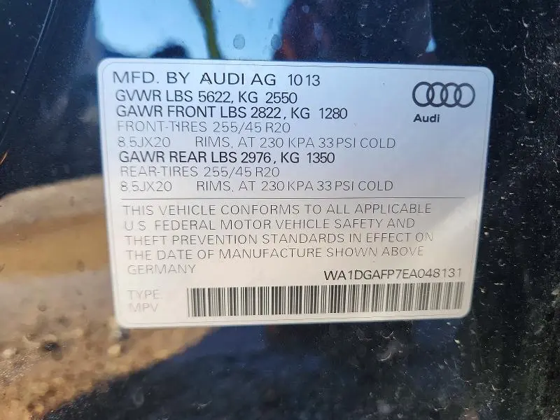 2014 AUDI Q5 PREMIUM PLUS  
