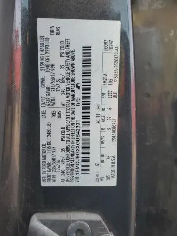 2016 FORD ESCAPE SE  