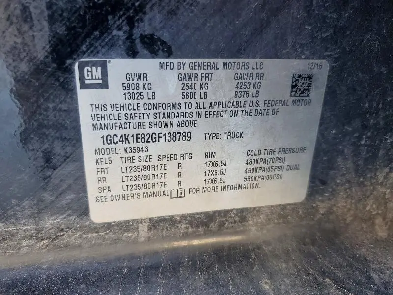 2016 CHEVROLET SILVERADO K3500 HIGH COUNTRY  