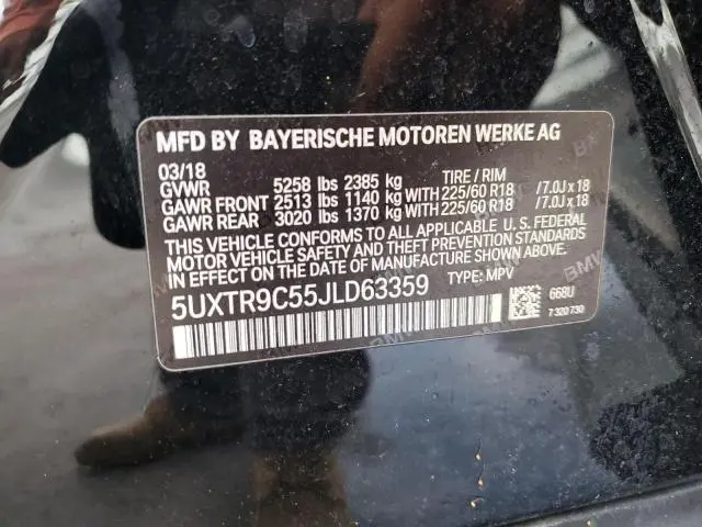 2018 BMW X3 XDRIVE30I  