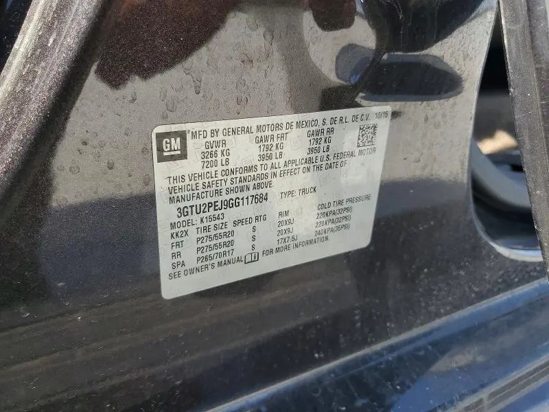 2016 GMC SIERRA K1500 DENALI  