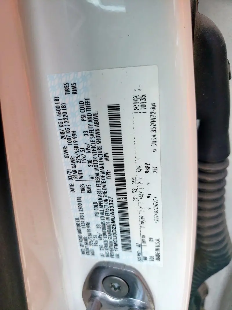 2021 FORD ESCAPE TITANIUM