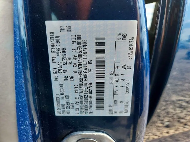 2020 FORD ESCAPE SE  