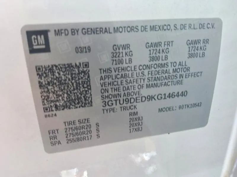 2019 GMC SIERRA K1500 SLT  