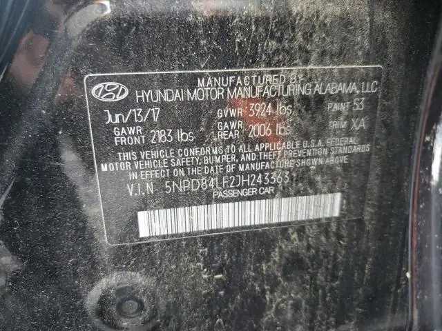 2018 HYUNDAI ELANTRA SEL