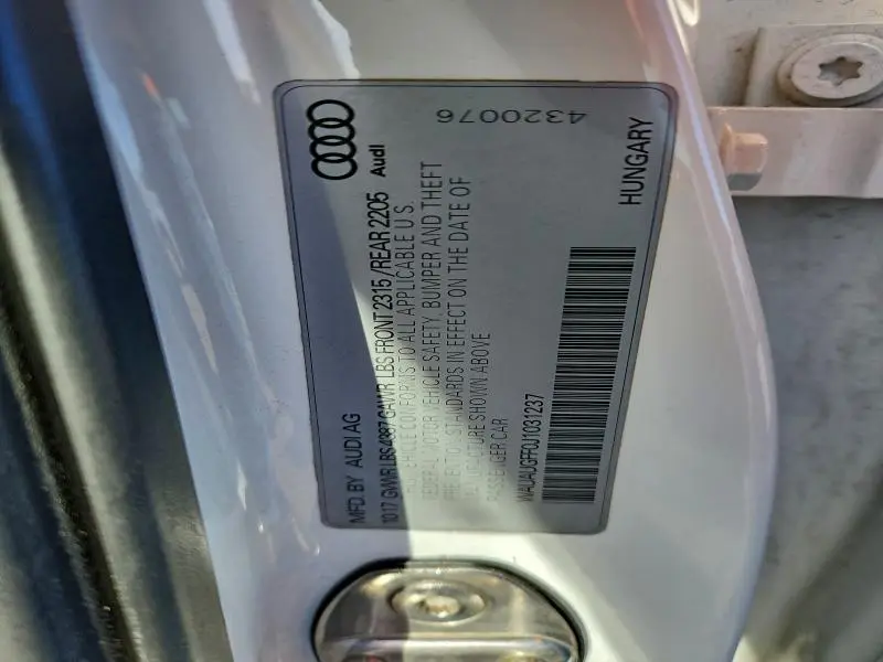 2018 AUDI A3 PREMIUM  