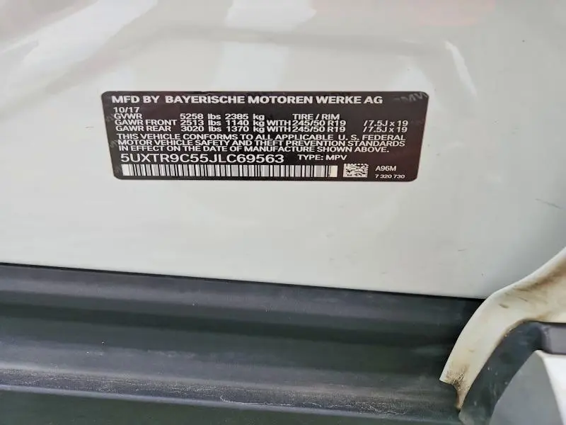 2018 BMW X3 XDRIVE30I  