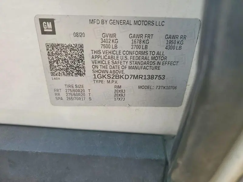 2021 GMC YUKON SLT  