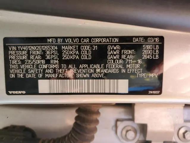 2016 VOLVO XC70 T5 CLASSIC PREMIER  