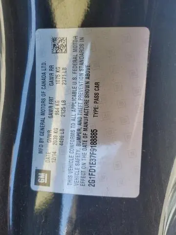 2015 CHEVROLET CAMARO LT