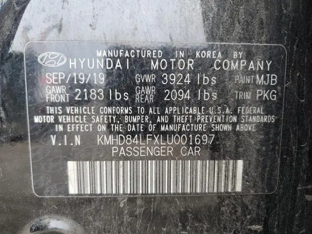 2020 HYUNDAI ELANTRA SEL  