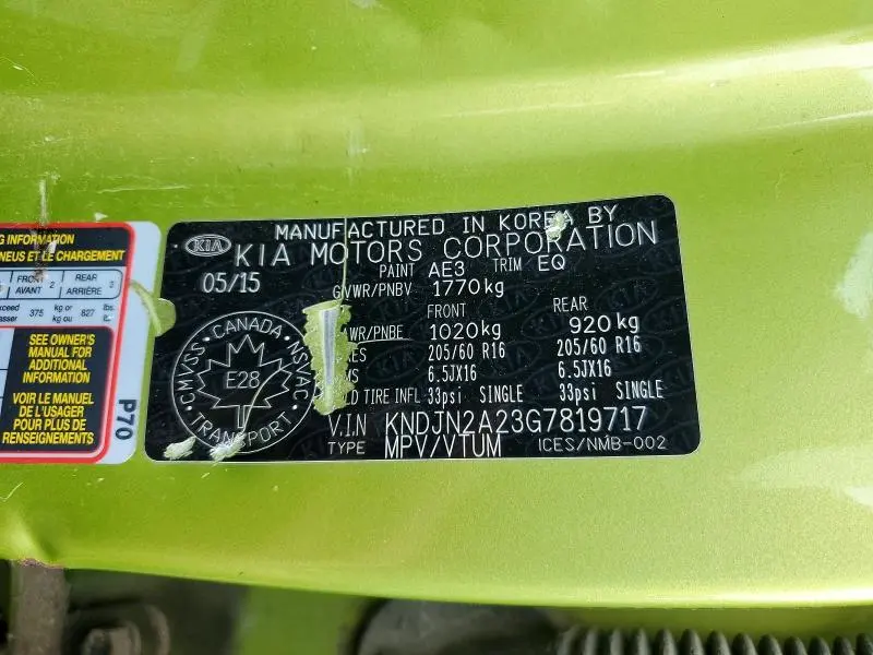 2016 KIA SOUL BASE  