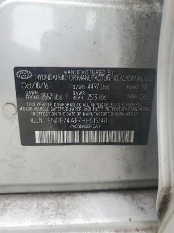 2017 HYUNDAI SONATA SE