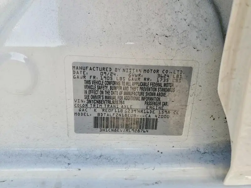 2024 NISSAN VERSA SV  