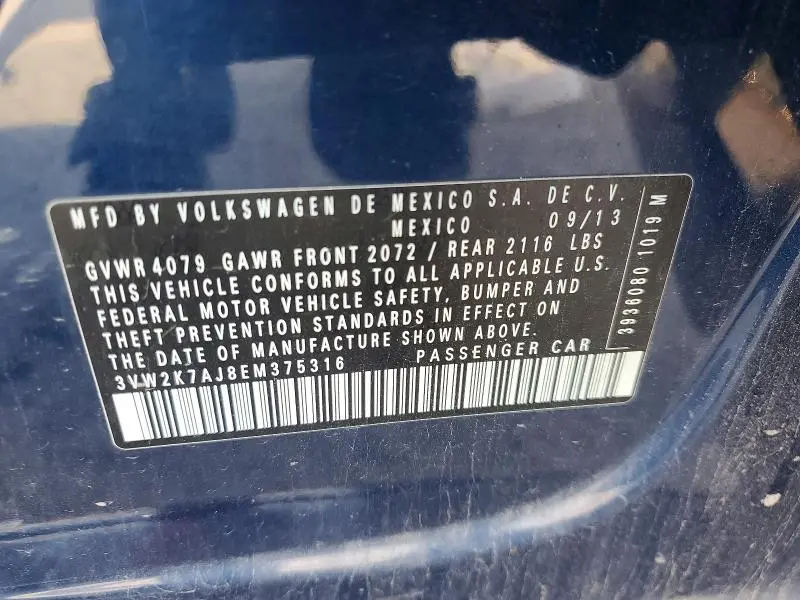 2014 VOLKSWAGEN JETTA   