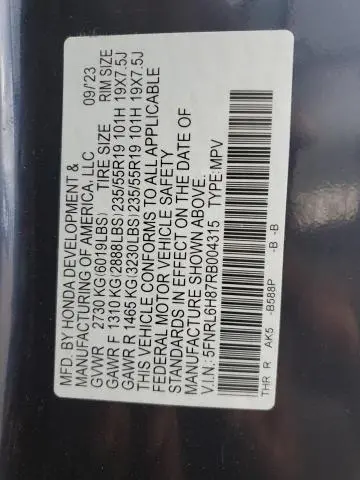 2024 HONDA ODYSSEY TOURING  