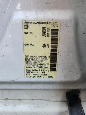 2017 NISSAN ALTIMA 2.5