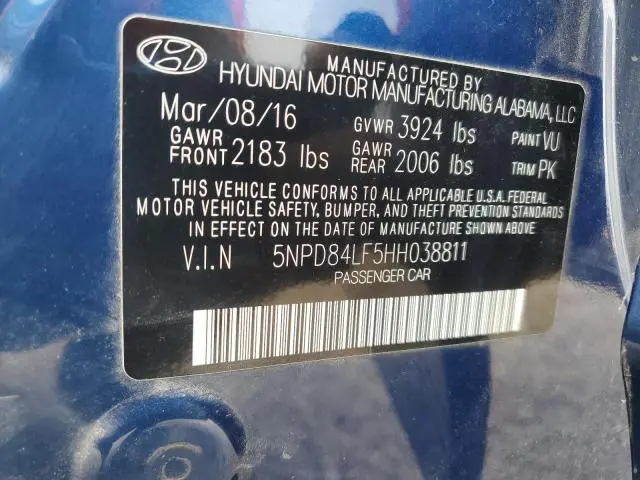 2017 HYUNDAI ELANTRA SE  