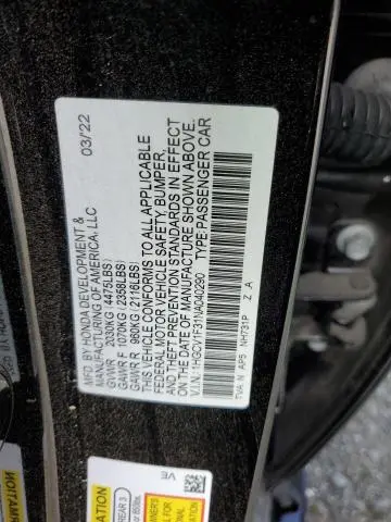 2022 HONDA ACCORD SPORT