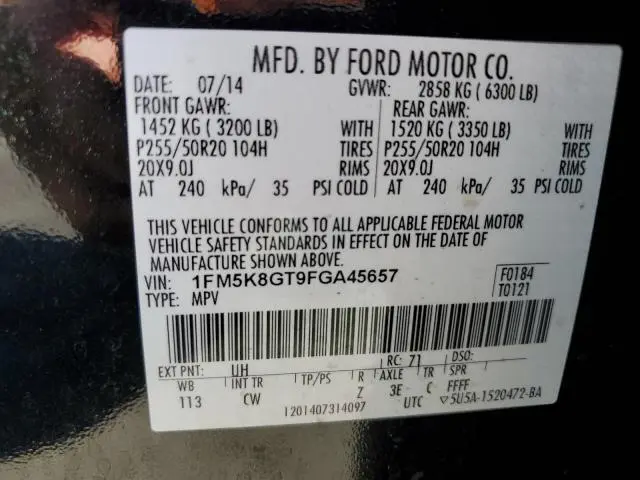 2015 FORD EXPLORER SPORT  