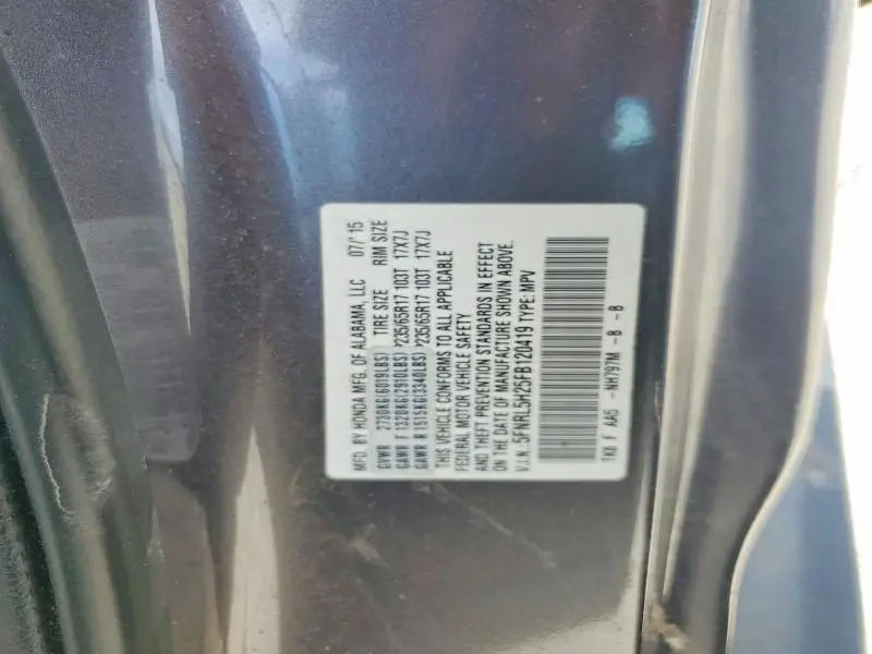 2015 HONDA ODYSSEY LX  