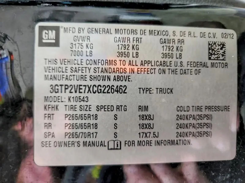 2012 GMC SIERRA K1500 SLE  