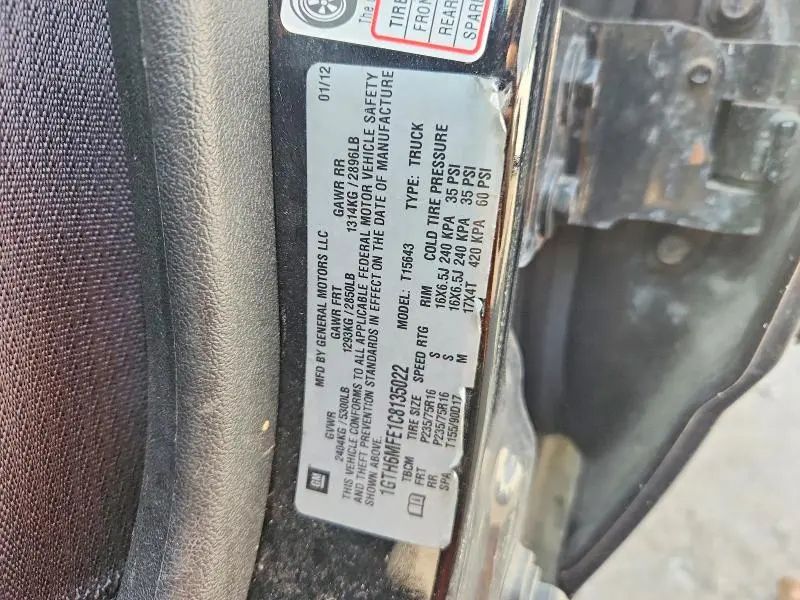 2012 GMC CANYON SLE  