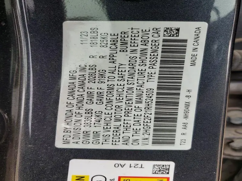 2024 HONDA CIVIC LX  