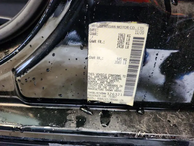 2021 NISSAN ALTIMA SR  