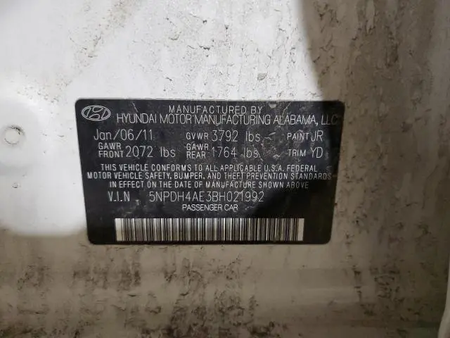 2011 HYUNDAI ELANTRA GLS  