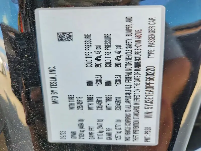 2023 TESLA MODEL 3   