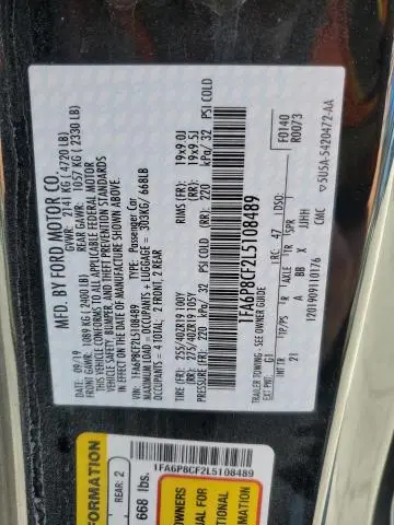 2020 FORD MUSTANG GT