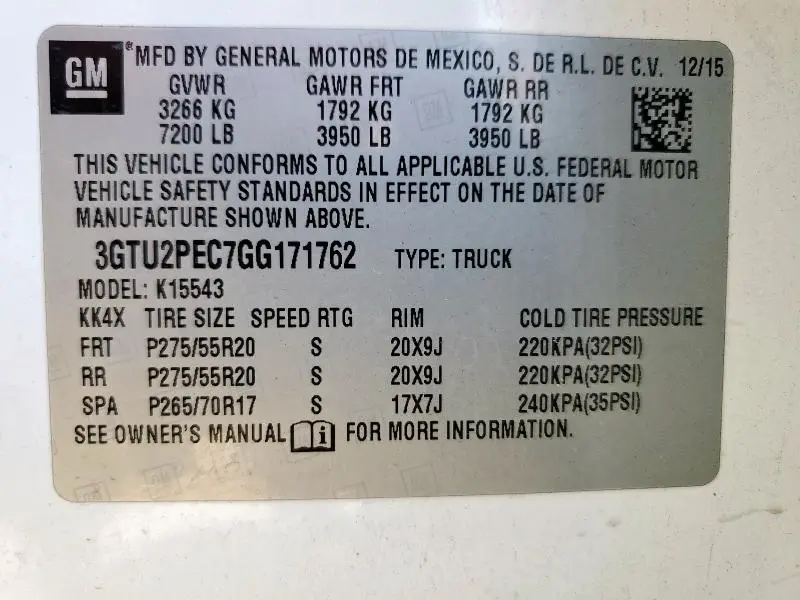 2016 GMC SIERRA K1500 DENALI  