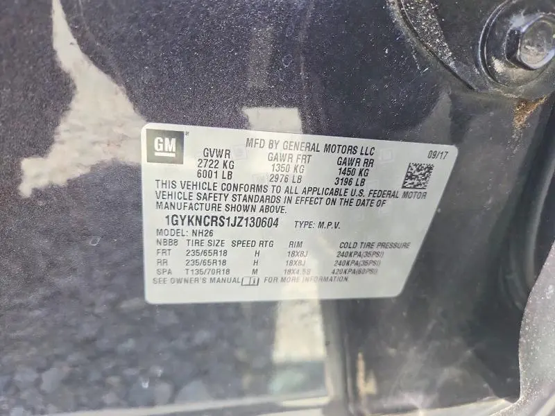 2018 CADILLAC XT5 LUXURY  