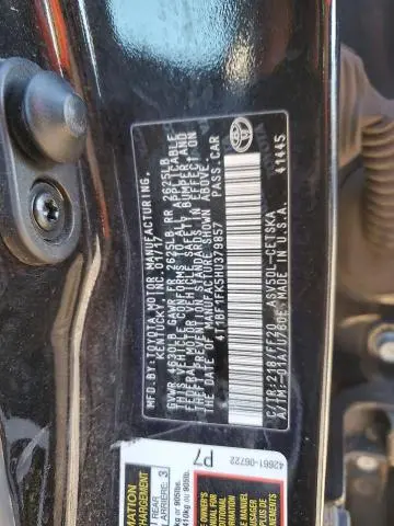 2017 TOYOTA CAMRY LE  